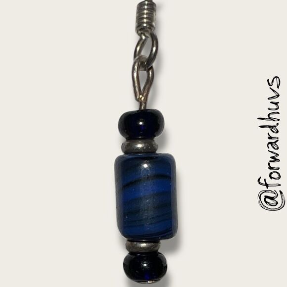 Bundle Sale 3 for $15 | Hand Crafted Blue & Black Bead Earrings - Picture 4 of 7